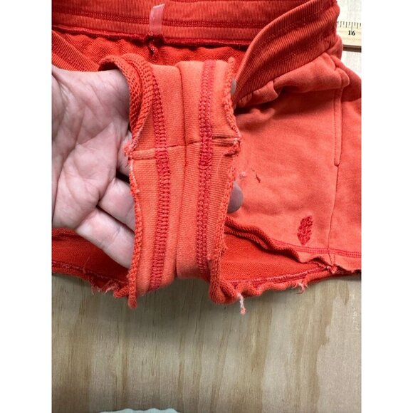 Free People Movement Orange Flame Jersey Womens Shorts L Knit Draw String Sweat - Picture 4 of 8